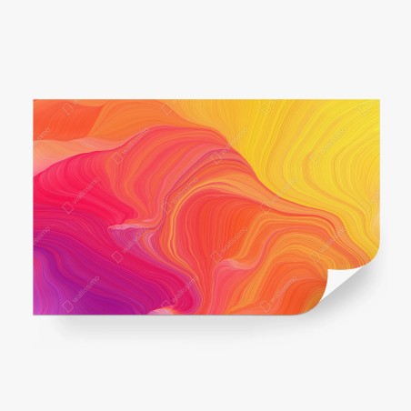 Wall mural vibrant flowing color waves • Wallissimo®