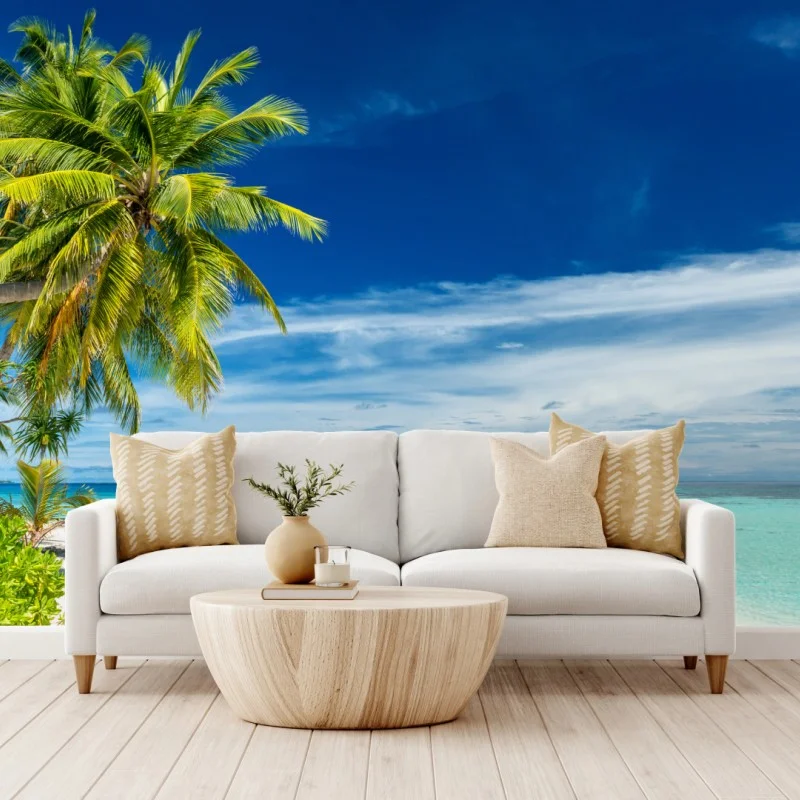 Wall mural tropical turquoise beach paradise