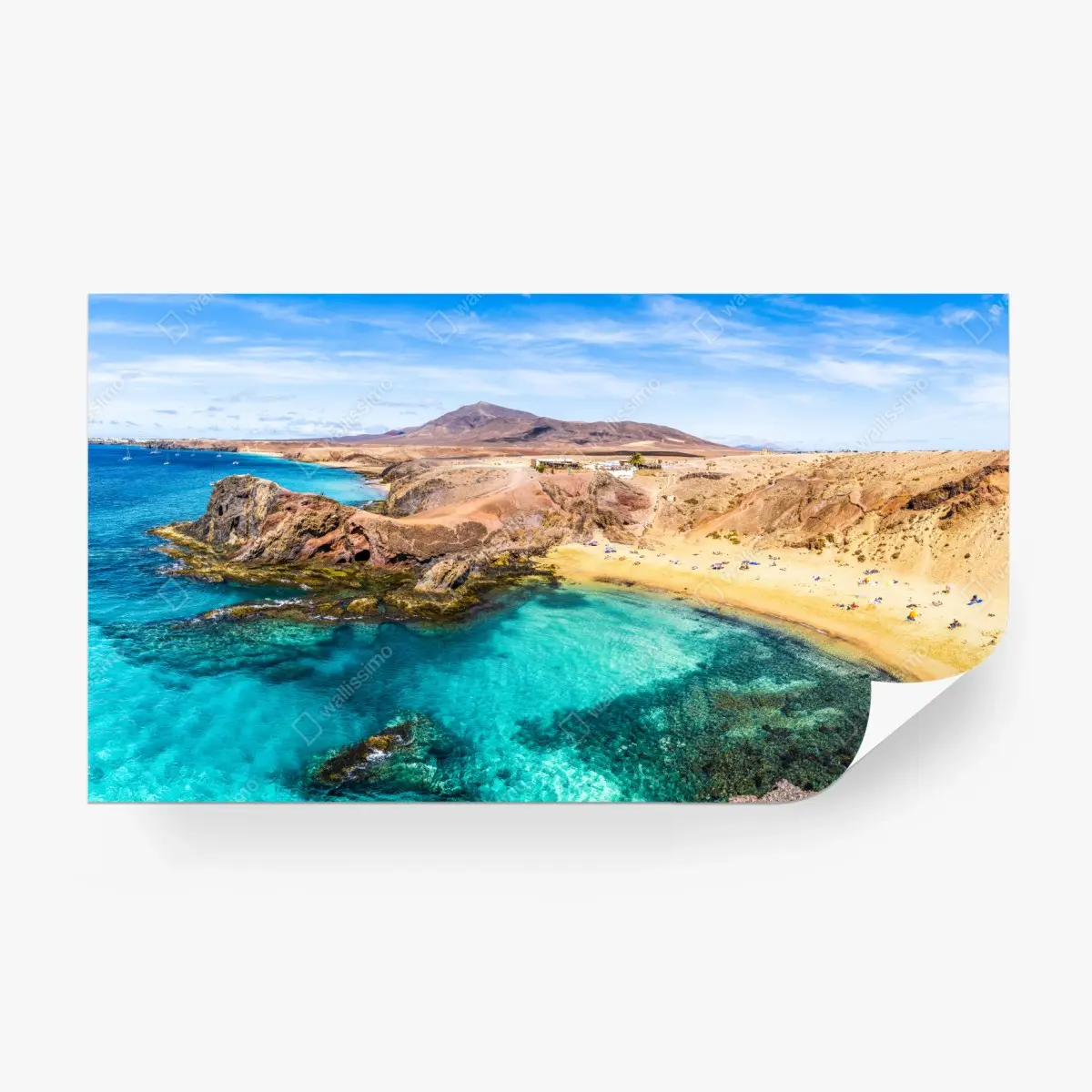 Wall mural turquoise cove at Papagayo beach • Wallissimo®
