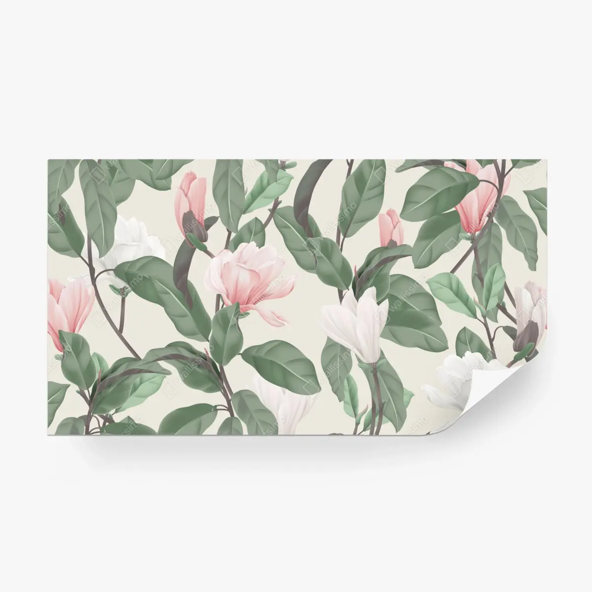 Wall mural vintage magnolia floral pattern • Wallissimo®