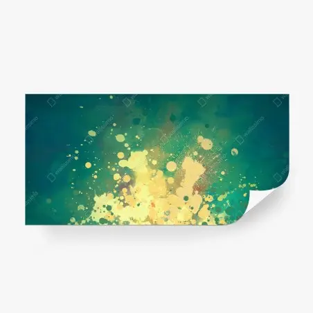 Wall mural turquoise burst watercolor abstract • Wallissimo®