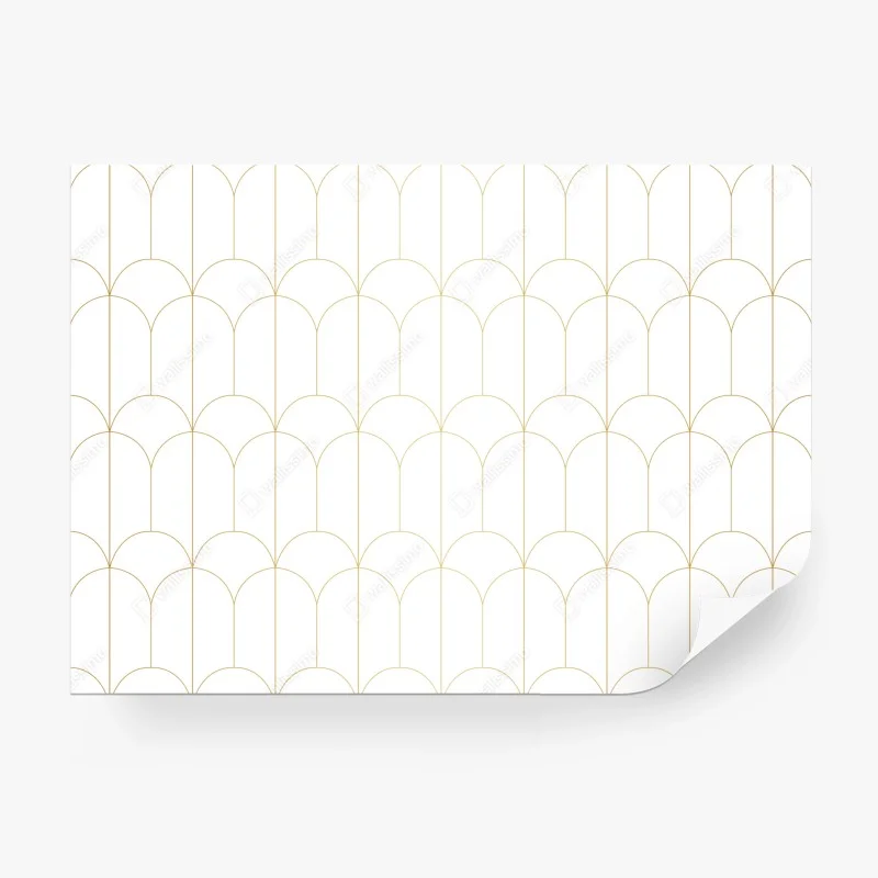 Wall mural gold art deco arch pattern