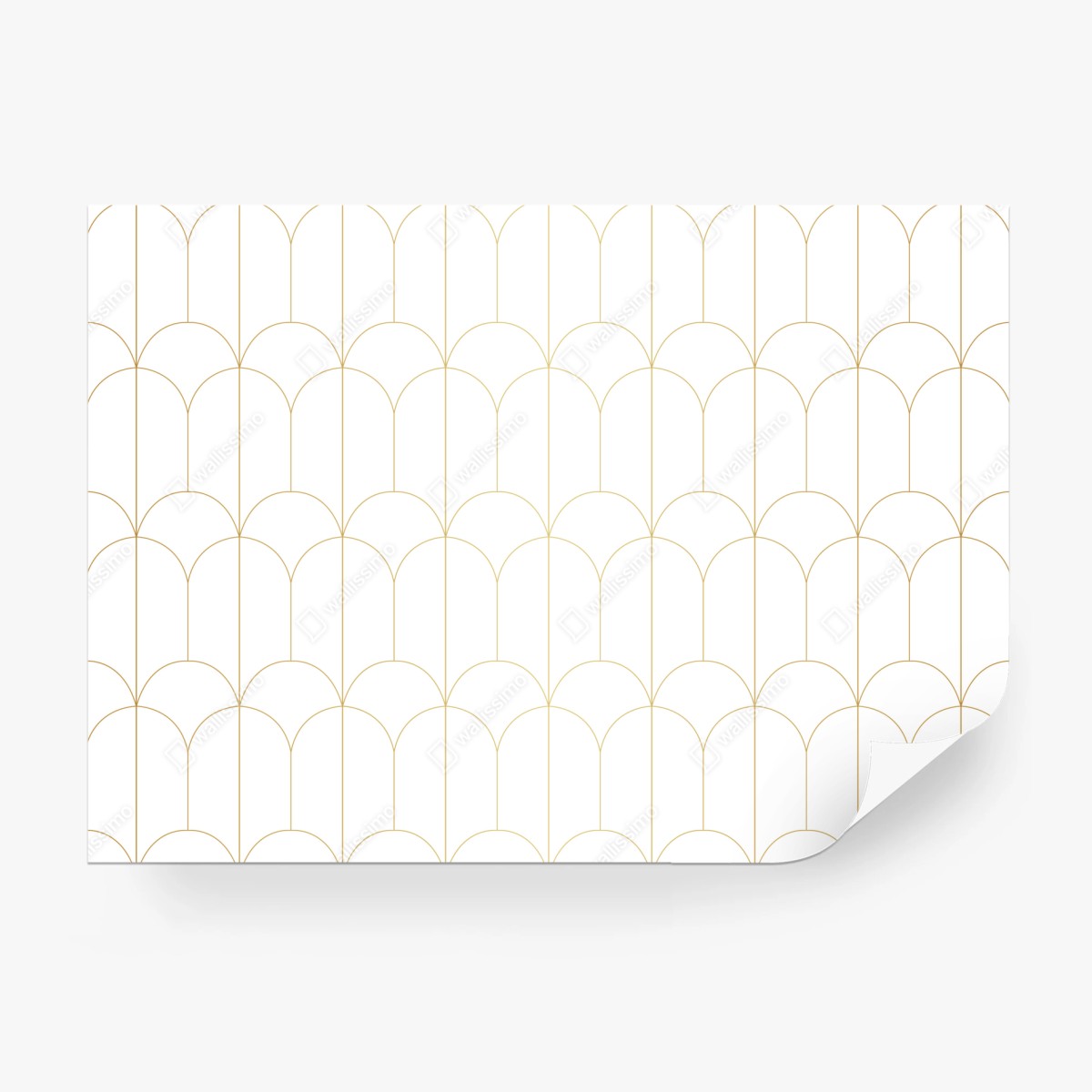 Wall mural gold art deco arch pattern • Wallissimo®