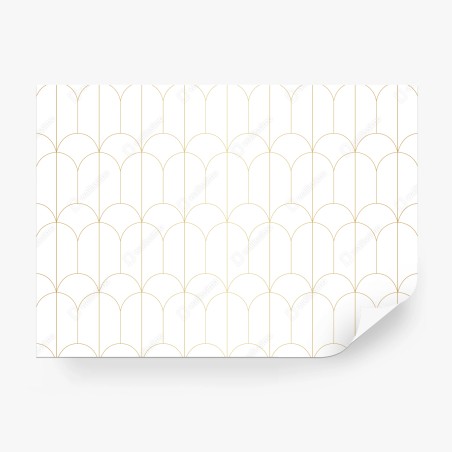Wall mural gold art deco arch pattern • Wallissimo®