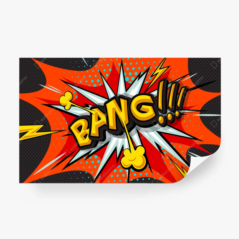 Wall mural comic bang pop art explosion