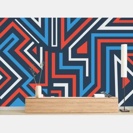 Wall mural bold geometric lines • Wallissimo®