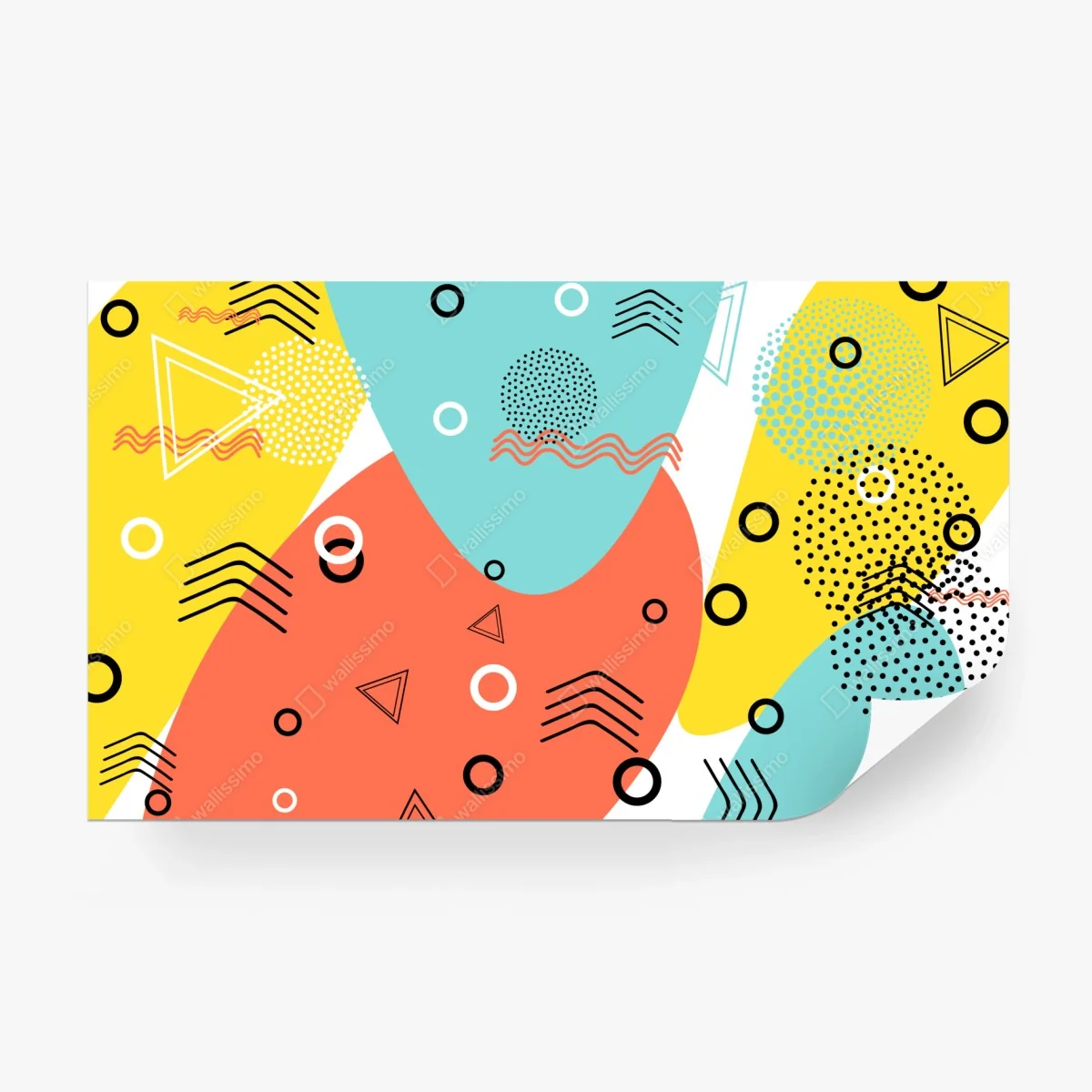 Wall mural playful geometric pattern • Wallissimo®