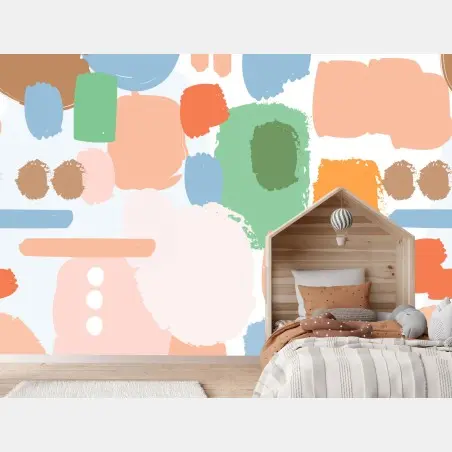Wall mural pastel brushstroke pattern • Wallissimo®