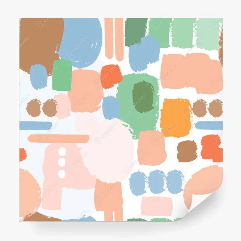 Wall mural pastel brushstroke pattern