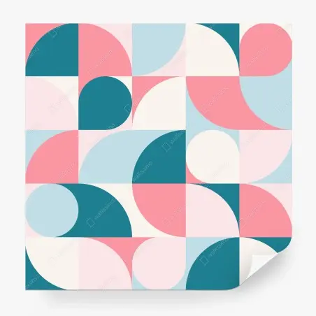 Wall mural pastel geometric mosaic • Wallissimo®