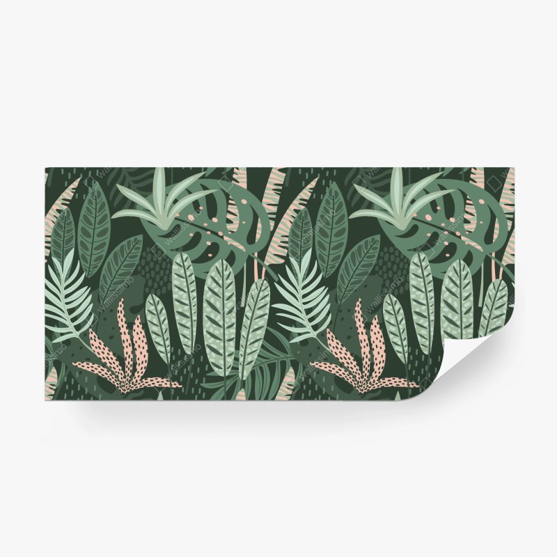 Wall mural tropical leaf botanical pattern