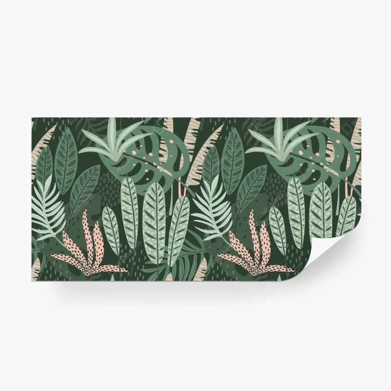 Wall mural tropical leaf botanical pattern