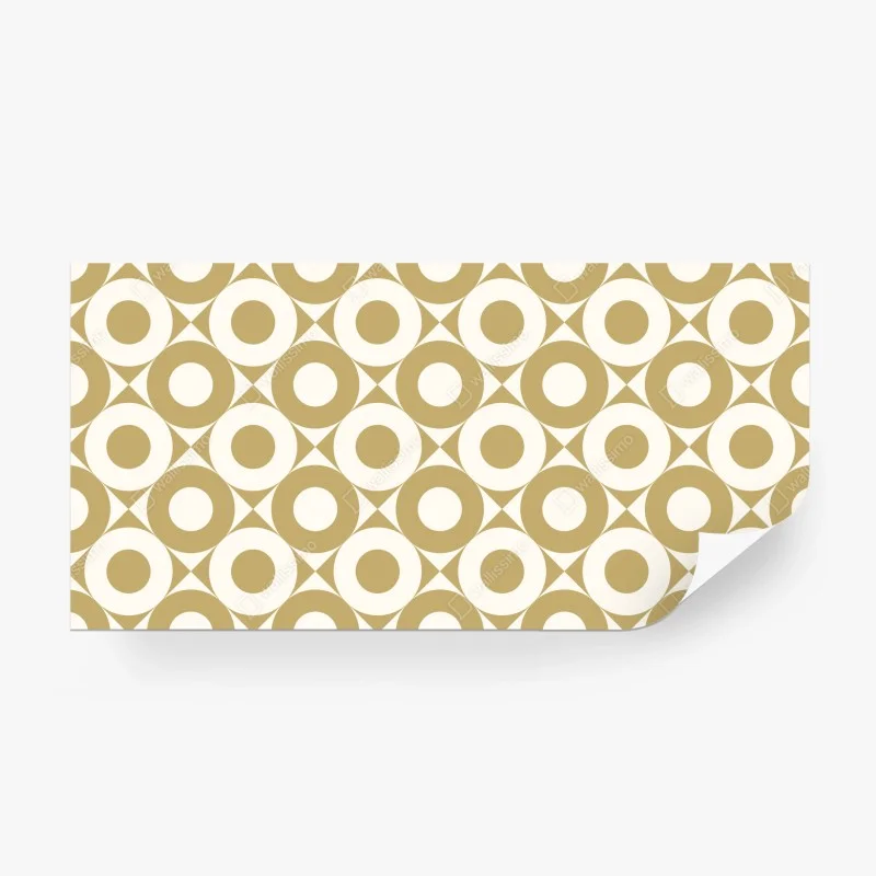 Wall mural gold geometric circle pattern