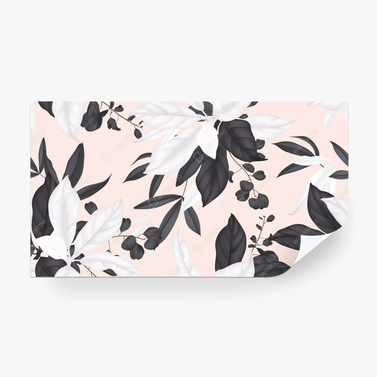 Wall mural delicate pastel botanical leaves • Wallissimo® Wall mural delicate pastel botanical leaves • Wallissimo®