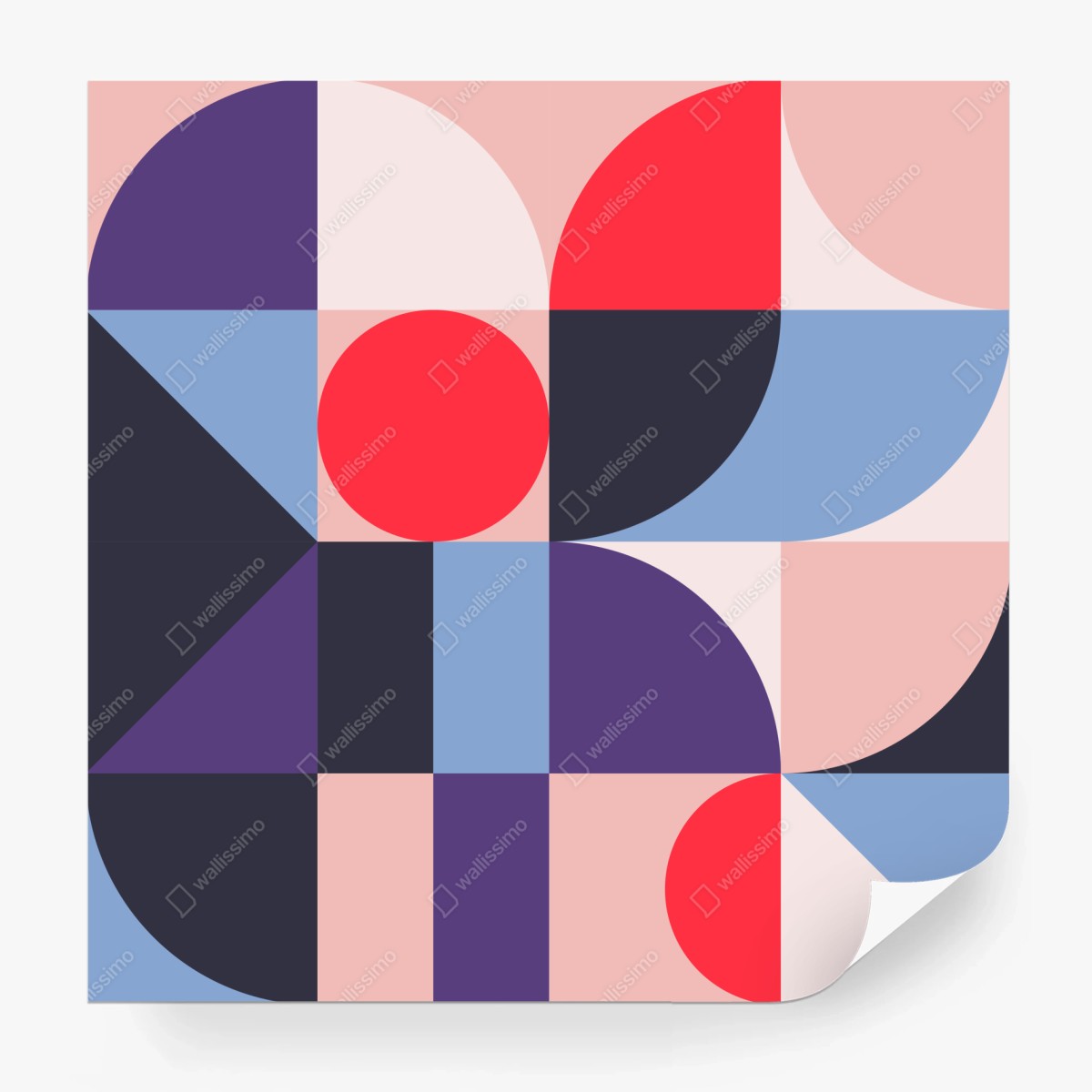 Wall mural geometric pastel shapes composition ⁕ Wallissimo® Wall mural geometric pastel shapes composition ⁕ Wallissimo®