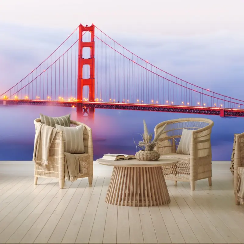 Wall mural Golden Gate bridge in mist