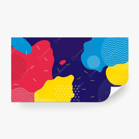 Wall mural vibrant abstract shapes pattern • Wallissimo®
