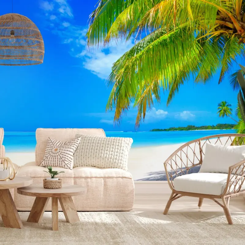 Wall mural tropical turquoise beach paradise ⁕ Wallissimo®