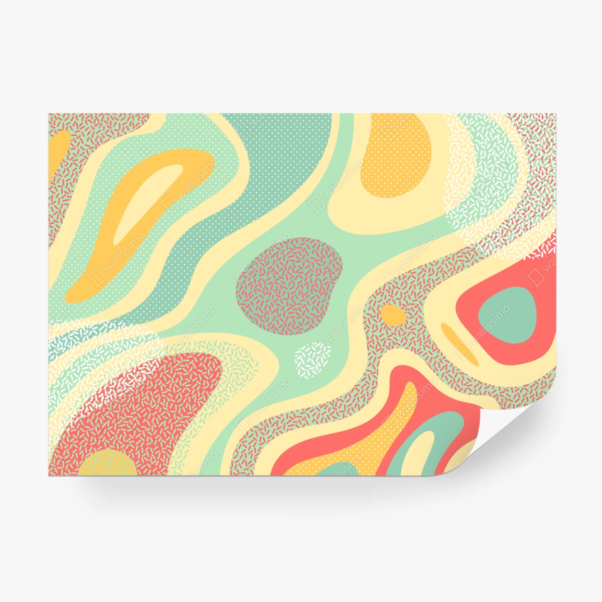 Wall mural pastel organic abstract pattern ⁕ Wallissimo®