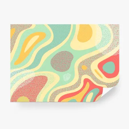 Wall mural pastel organic abstract pattern • Wallissimo®