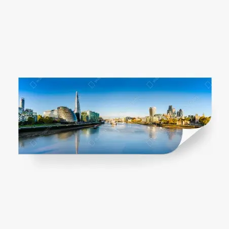 Wall mural London panoramic skyline over the river • Wallissimo®