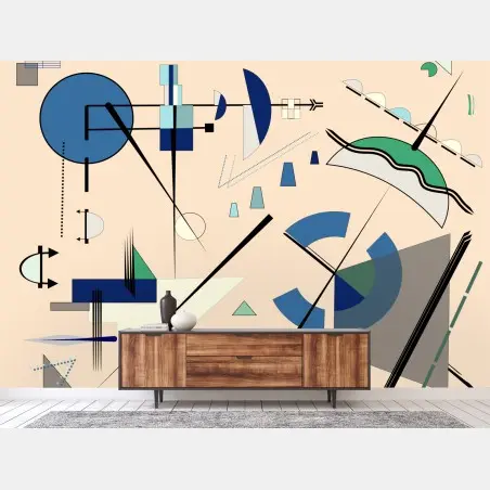 Wall mural geometric pastel composition • Wallissimo®