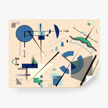 Wall mural geometric pastel composition • Wallissimo®