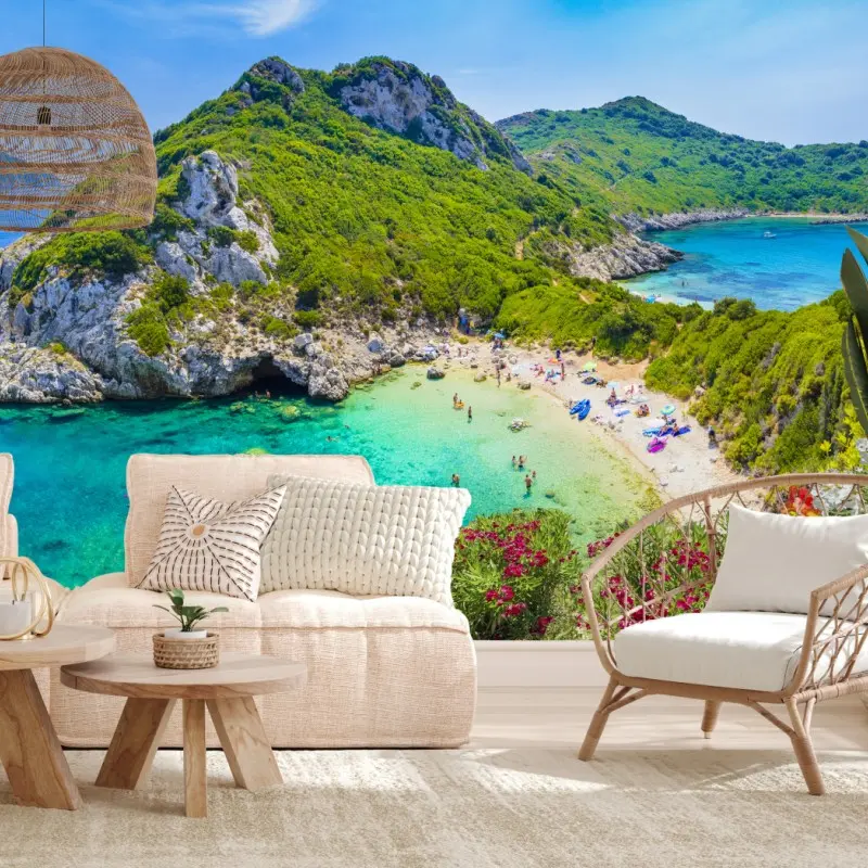 Wall mural Porto Timoni beach panorama, Corfu