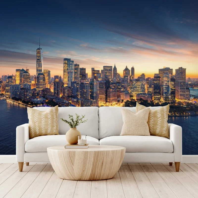 Wall mural Manhattan skyline at sunrise