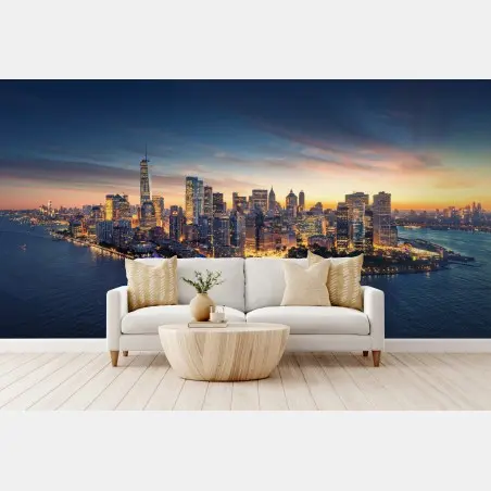 Wall mural Manhattan skyline at sunrise • Wallissimo®