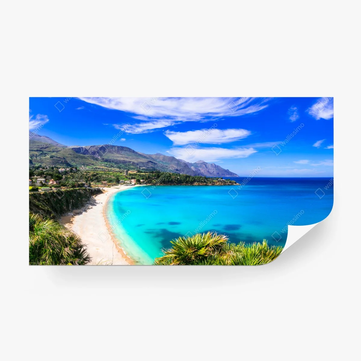 Wall mural turquoise coastal beach landscape • Wallissimo® Wall mural turquoise coastal beach landscape • Wallissimo®