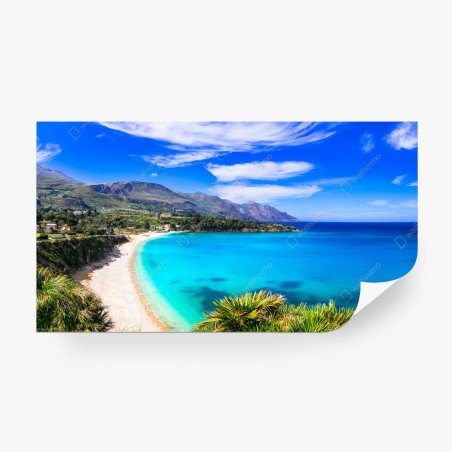 Wall mural turquoise coastal beach landscape • Wallissimo®