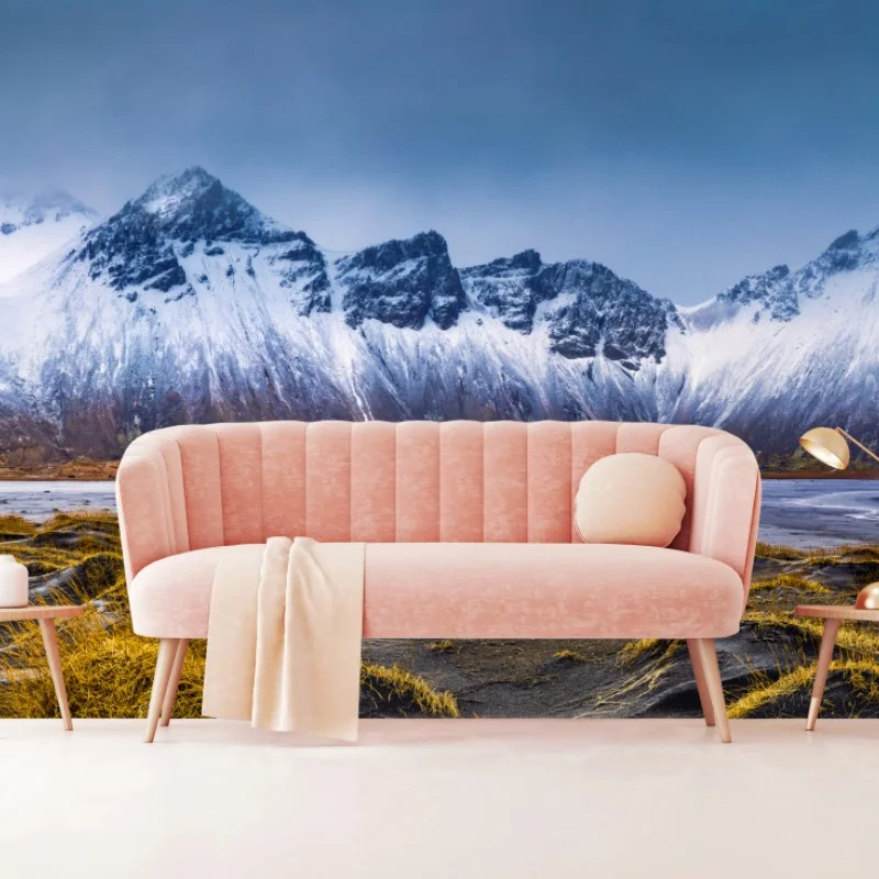 Wall mural Vestrahorn panorama at Stokksnes