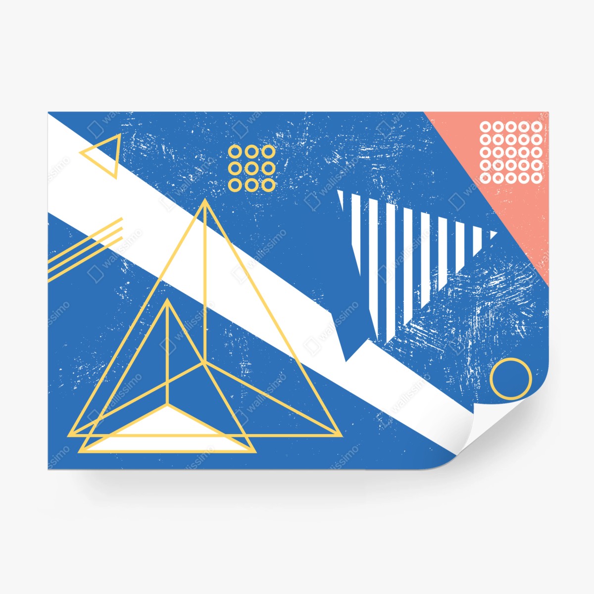 Wall mural blue geometric abstract composition ⁕ Wallissimo® Wall mural blue geometric abstract composition ⁕ Wallissimo®
