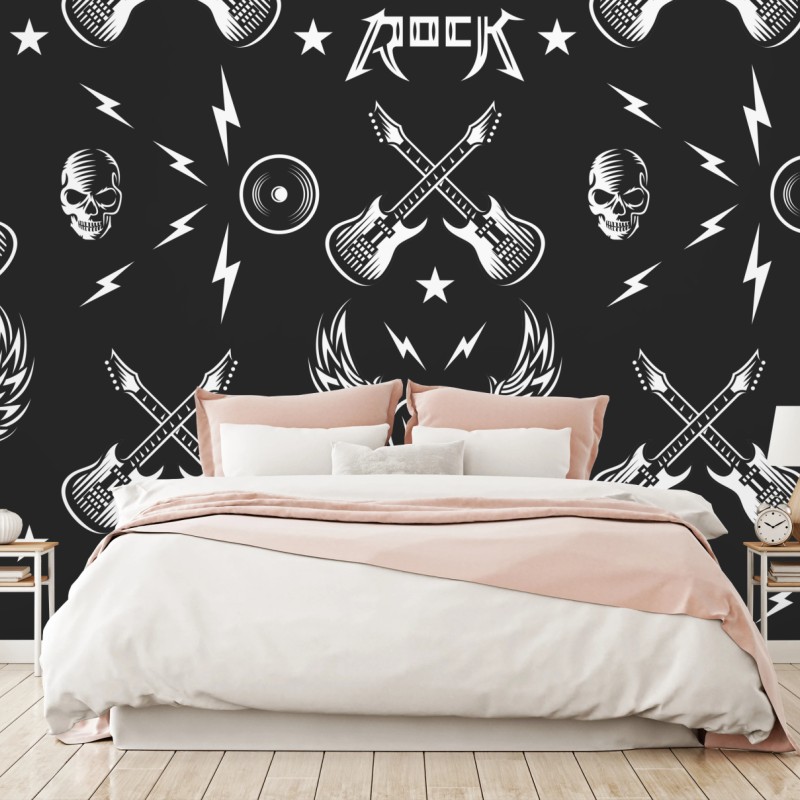 Wall mural rock icons seamless pattern