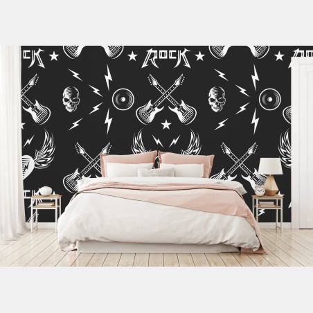 Wall mural rock icons seamless pattern • Wallissimo®