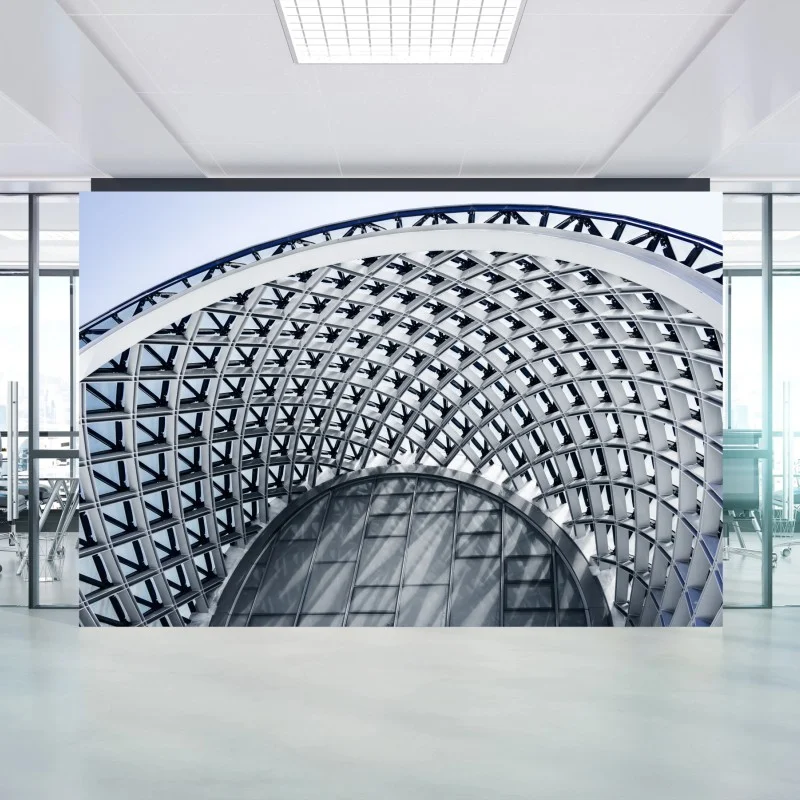 Wall mural geometric arch of modern architecture
