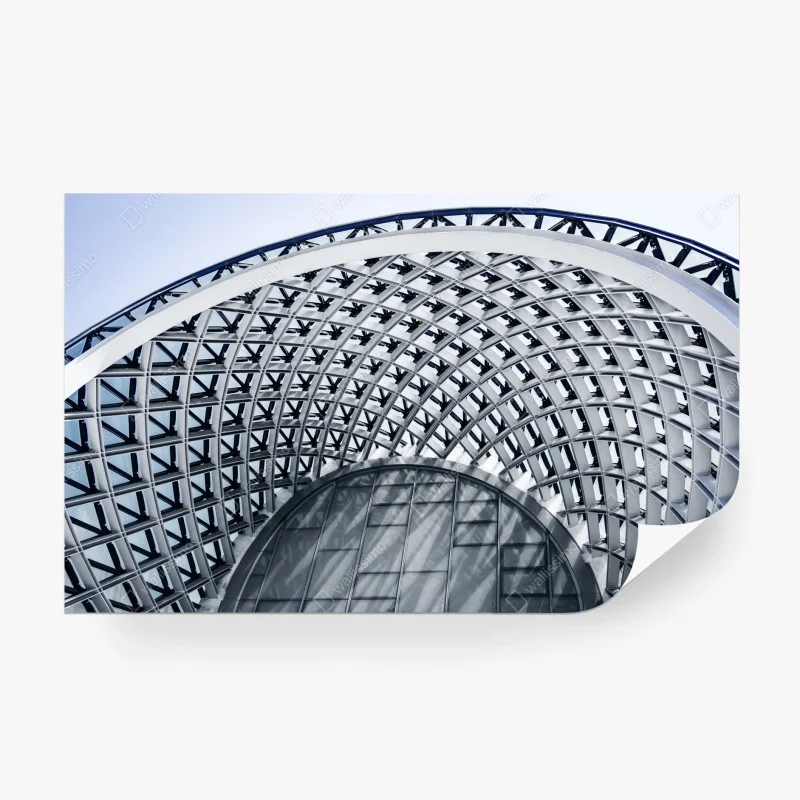 Wall mural geometric arch of modern architecture