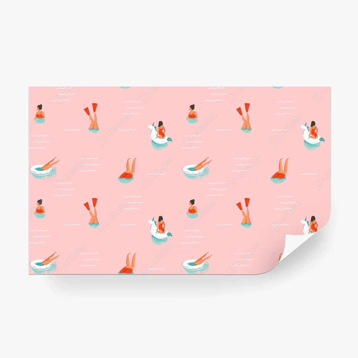 Wall mural playful pastel pool pattern ⁕ Wallissimo® Wall mural playful pastel pool pattern ⁕ Wallissimo®