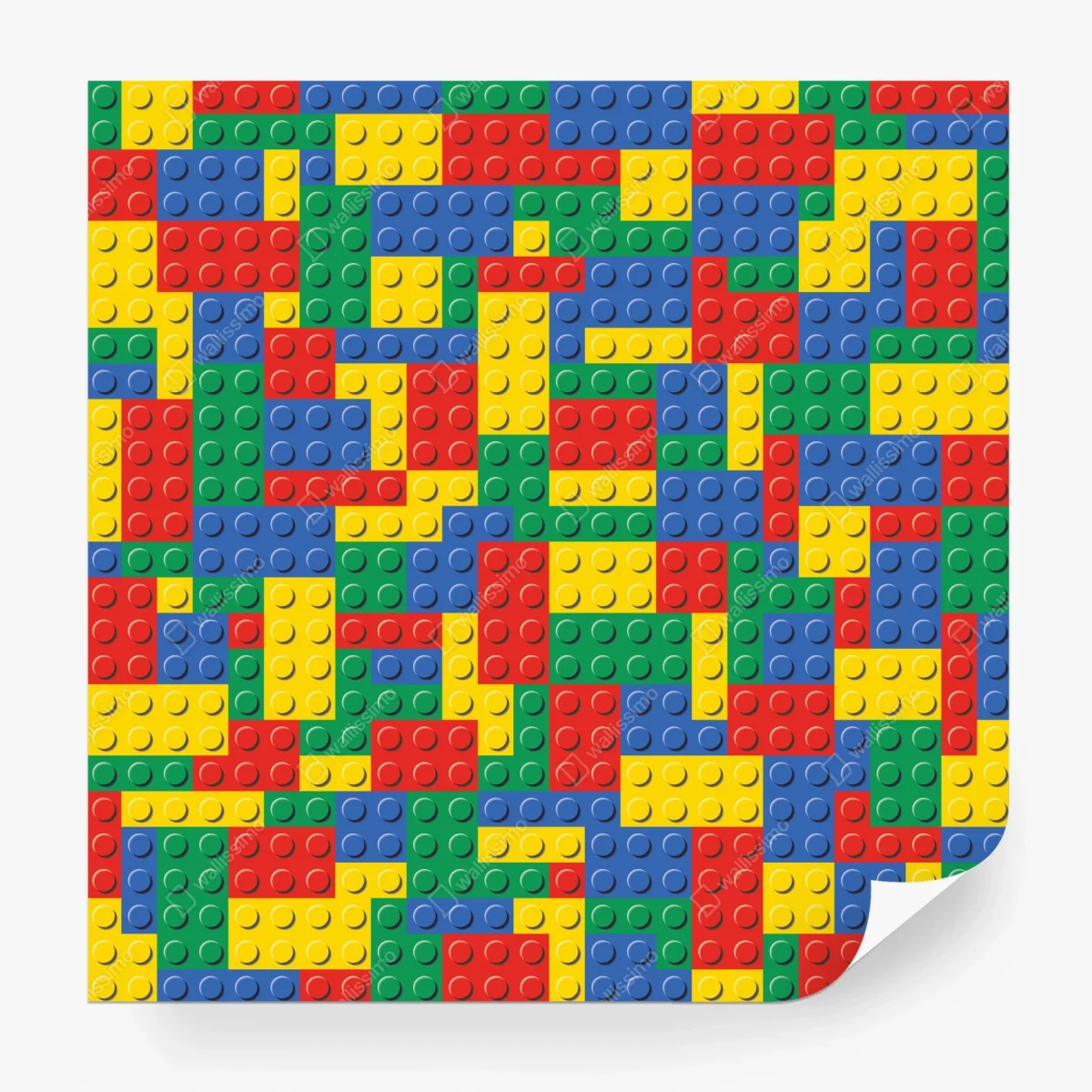Wall mural colorful building block pattern • Wallissimo®