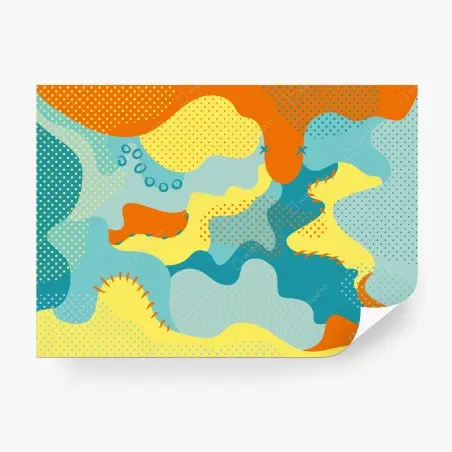 Wall mural vibrant abstract pop-art composition • Wallissimo®