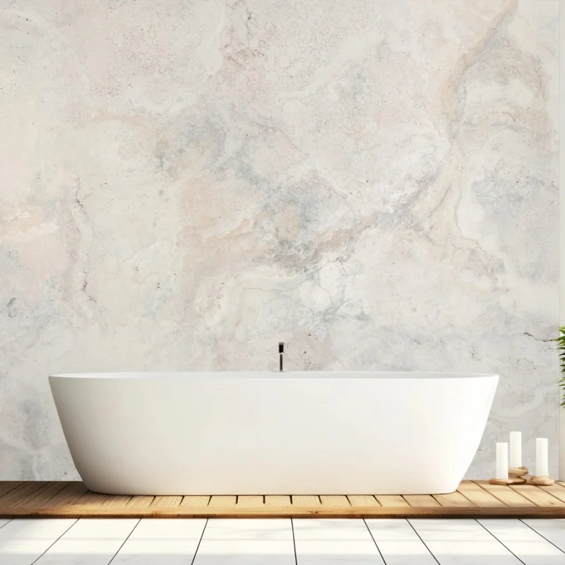 Wall mural soft beige marble texture