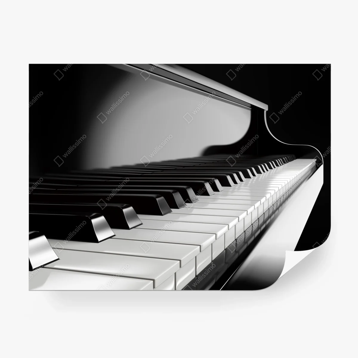 Wall mural elegant monochrome piano keys ⁕ Wallissimo® Wall mural elegant monochrome piano keys ⁕ Wallissimo®