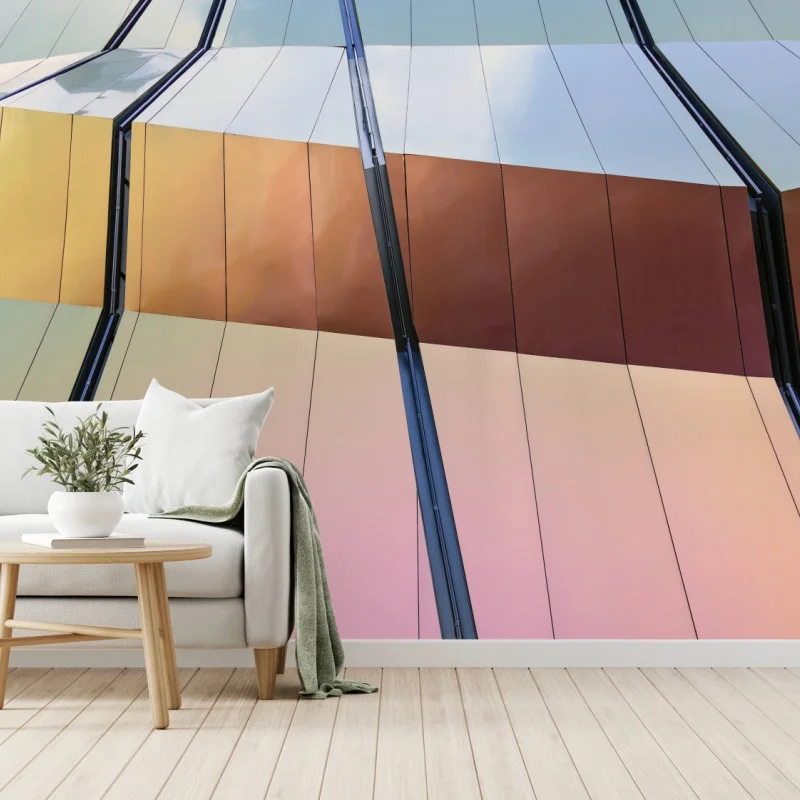 Wall mural iridescent modern facade panels ⁕ Wallissimo®