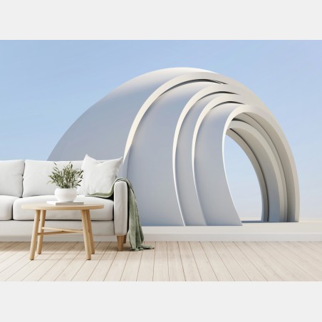 Wall mural minimal arch sculpture • Wallissimo®