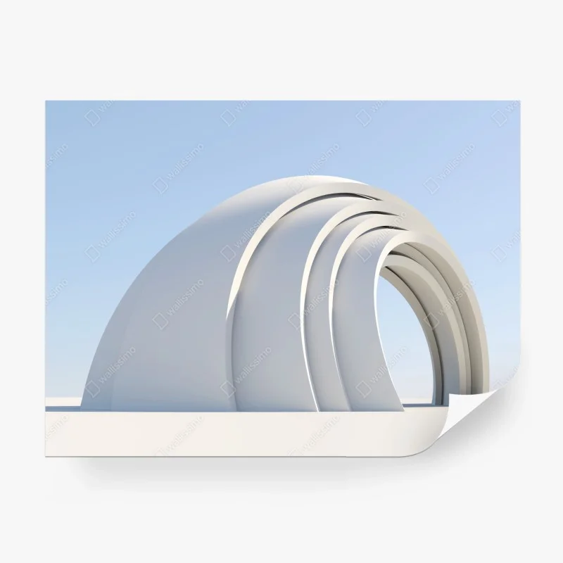 Wall mural minimal arch sculpture