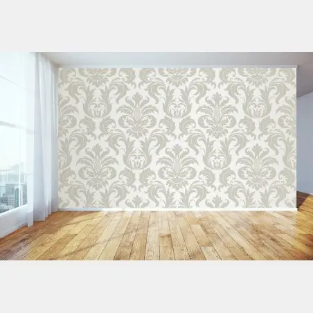 Wall mural elegant beige damask pattern • Wallissimo®