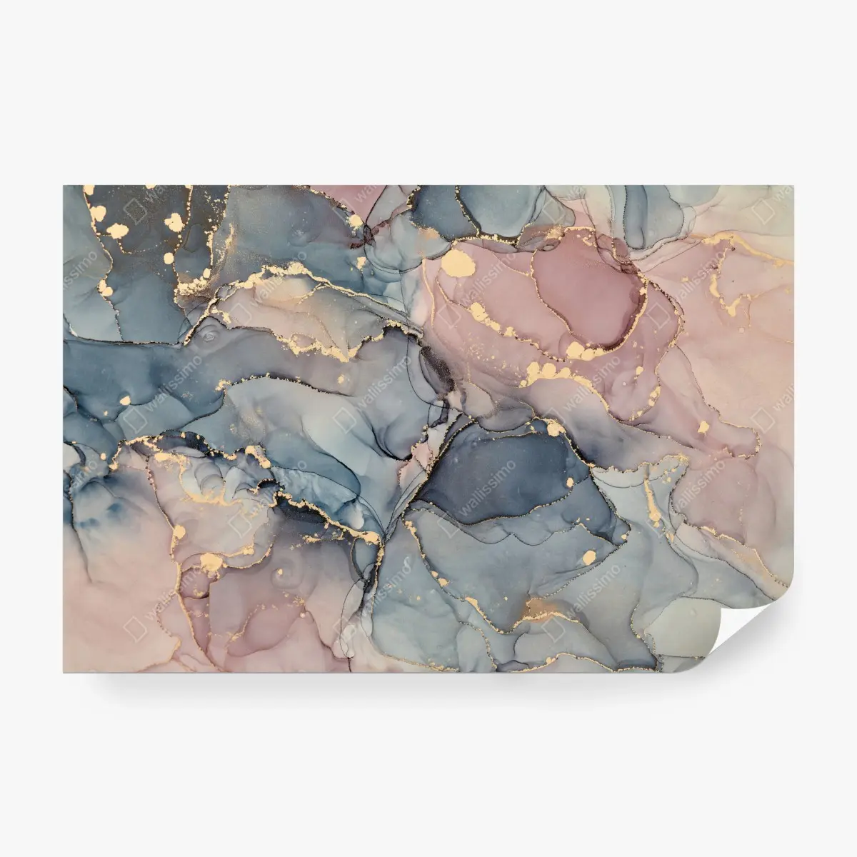 Wall mural soft pastel fluid marble with gold veins ⁕ Wallissimo® Wall mural soft pastel fluid marble with gold veins ⁕ Wallissimo®
