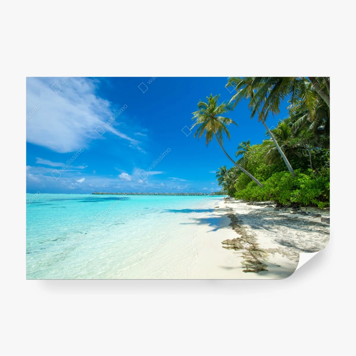 Wall mural tropical Maldives beach escape • Wallissimo® Wall mural tropical Maldives beach escape • Wallissimo®
