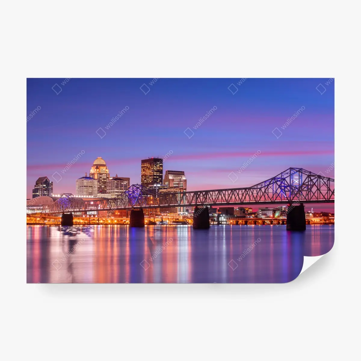 Wall mural Louisville skyline at dusk ⁕ Wallissimo® Wall mural Louisville skyline at dusk ⁕ Wallissimo®